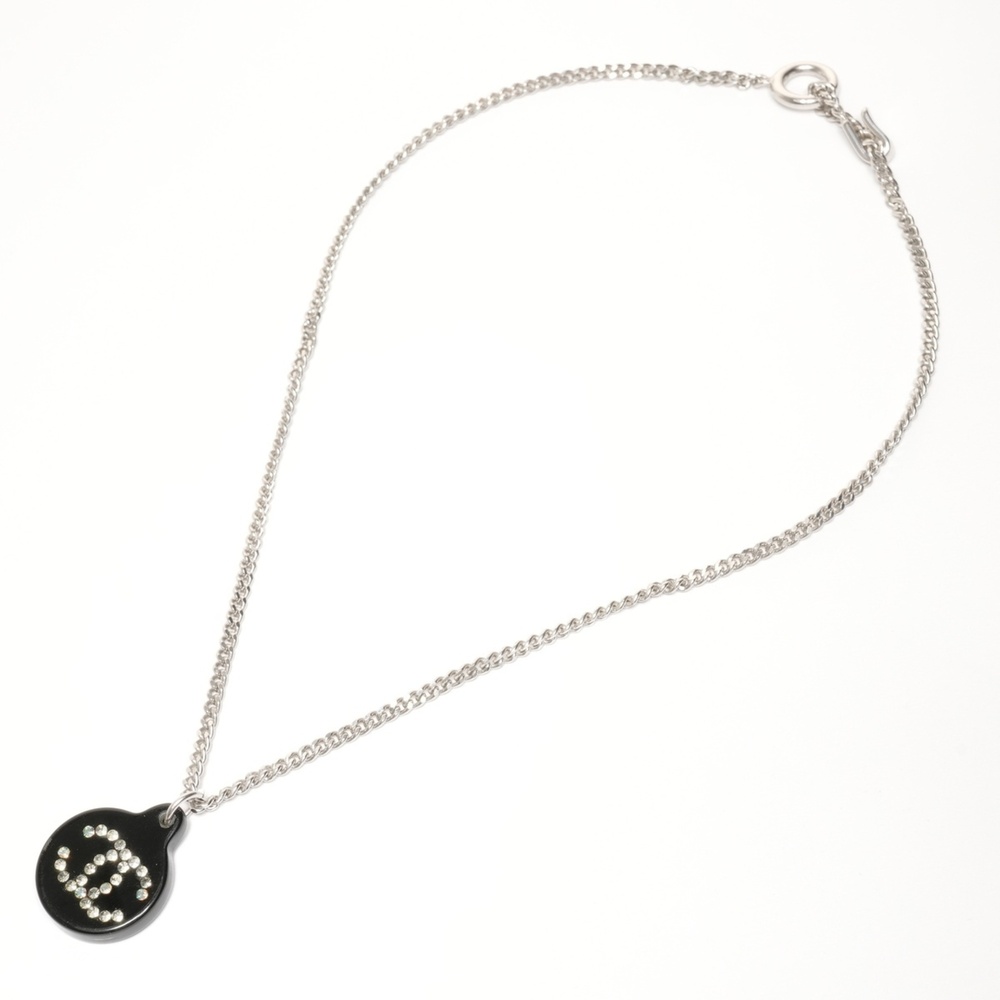 CHANEL Authentic Silver Logo Necklace - Picture 2 of 8